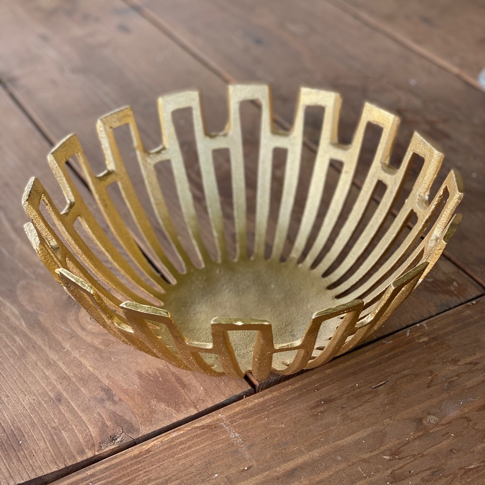 Vintage Inspired Gold Bowl